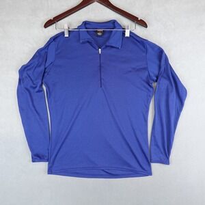 VTG PATAGONIA CAPILENE Shirt Made In USA Midweight 1/4 Zip Blue Mens Small